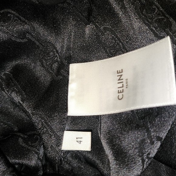 Celine Paris Black Silk Shirt - Picture 3 of 6
